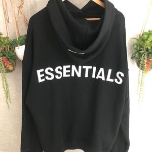 Fear of god essentials hoodie large